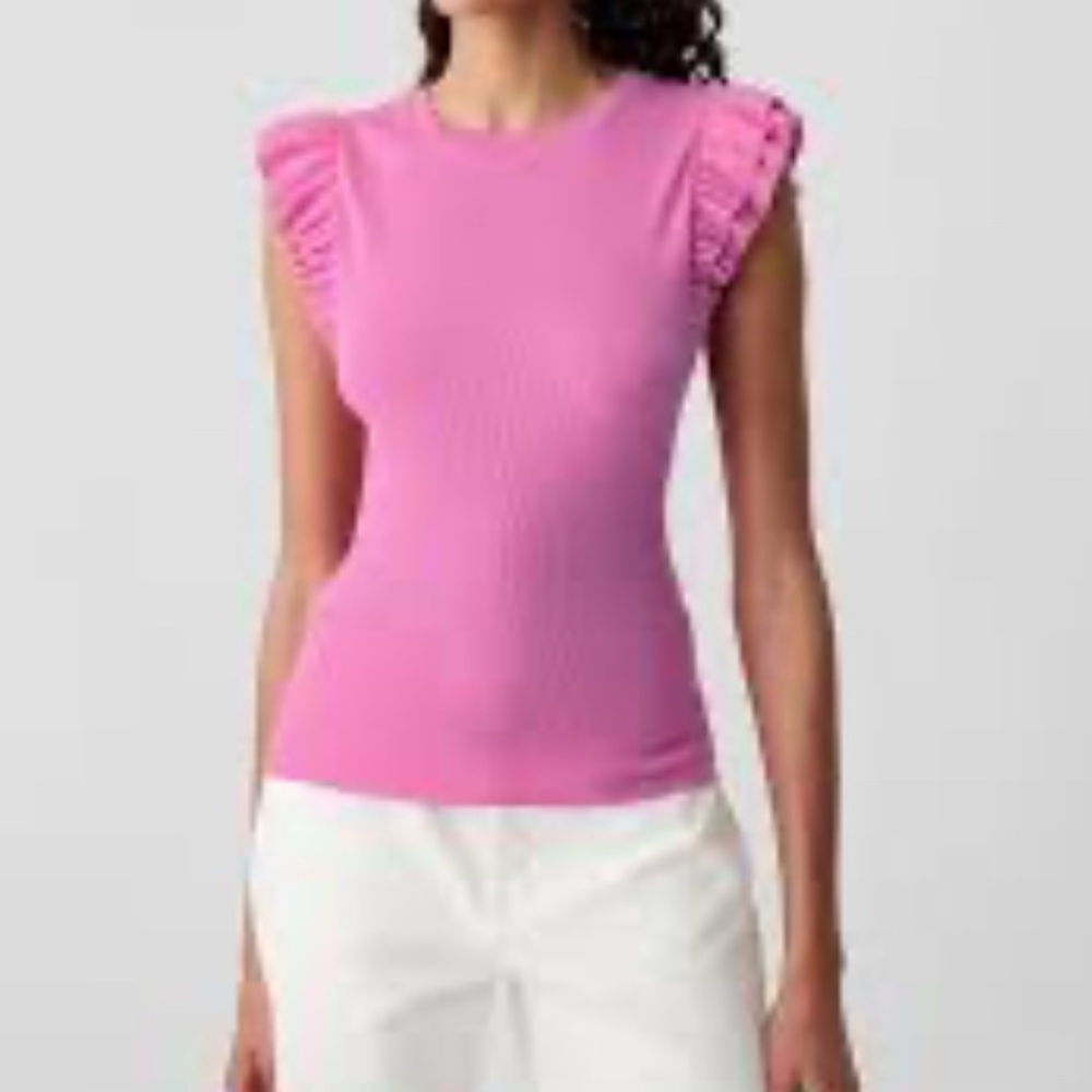 Gap Ruffle Sleeve Top NWOT